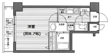 ガラ・ステージ市ヶ谷弐番館の間取り画像