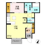 ルナール． Aの間取り画像
