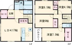 飾磨区構戸建の間取り画像