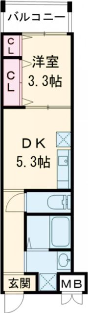 ダイバーシティ大久保中の間取り画像