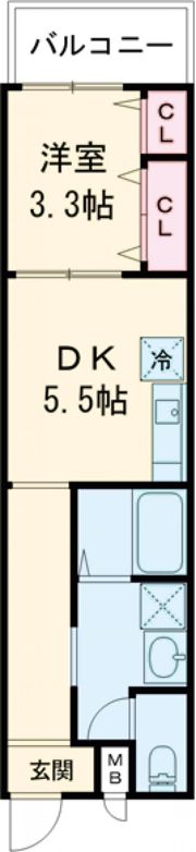 ダイバーシティ大久保中の間取り画像