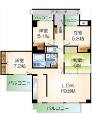 マウントビュー西田中の間取り画像