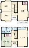 牟呂公文町18番1貸家の間取り画像