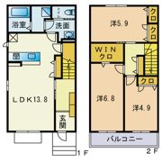 レトアハイム板付の間取り画像