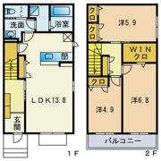 レトアハイム板付の間取り画像