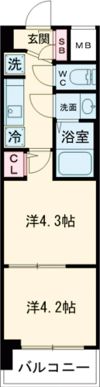 エステムコート京都千雅邸の間取り画像