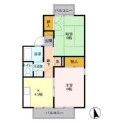 セジュール千木良 Eの間取り画像