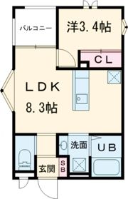 アーリーズ忍ケ丘の間取り画像