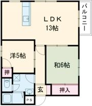 ハイツ大黒Ⅱの間取り画像