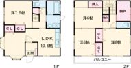 岐阜市正木貸家の間取り画像