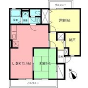 ジュネス山口Bの間取り画像