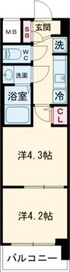 エステムコート京都千雅邸の間取り画像