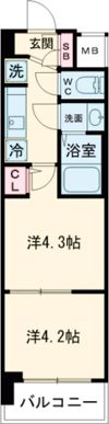 エステムコート京都千雅邸の間取り画像