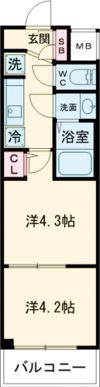 エステムコート京都千雅邸の間取り画像