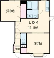 グリーングラスBの間取り画像