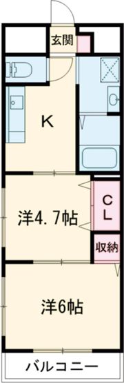 PERLA南川添 Ⅱの間取り画像