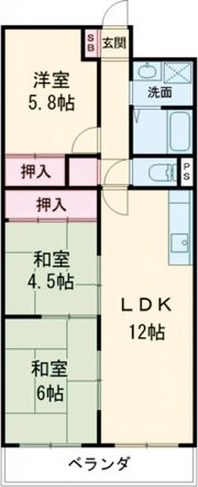 サンハイツ土山の間取り画像