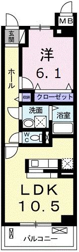 ラフィーネ東野の間取り画像