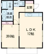上宿貸家の間取り画像