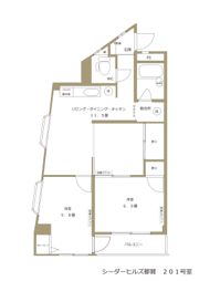 シーダーヒルズ都賀の間取り画像