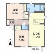 パステルコート 成田Eの間取り画像