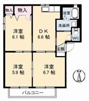 サニーズ福庭II C棟の間取り画像