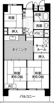 ビレッジハウス成田吾妻タワー1号棟の間取り画像