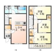リーブルファイン南若松2の間取り画像