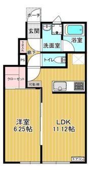 ハピネスドミールBの間取り画像