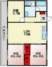 天神島スカイマンションの間取り画像