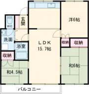日欧パーク元中野Bの間取り画像