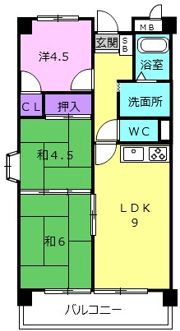 ファミールハイツの間取り画像