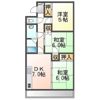 一里山マンションの間取り画像