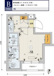 スカイコート渋谷北参道の間取り画像