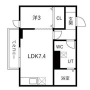 メリディアン貝ヶ森壱番館の間取り画像