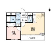 リーブルファイン中央区本町西の間取り画像