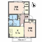 シャーメゾン二の岡 Bの間取り画像