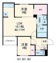 セレーノ東林間の間取り画像