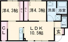モントまるやまBの間取り画像