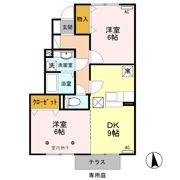 アロース・ガーデン Aの間取り画像