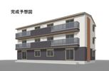 (仮称)D-ROOM新池 B棟の外観