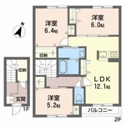 シャーメゾンガーデンズ下長Aの間取り画像