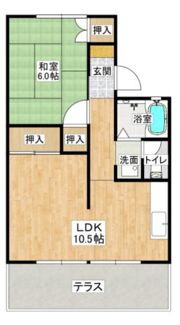 魚住Sハイツ35の間取り画像