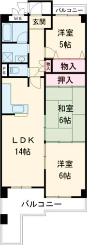 ユニライフ明石魚住の間取り画像