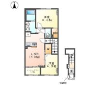 (仮)スターテラスⅡ針ヶ谷町新築アパートの間取り画像
