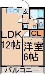 屋城ハイムAの間取り画像