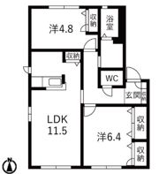 シャーバイオレットBの間取り画像