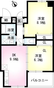 Vent Vert（ｳﾞｧﾝｳﾞｪｰﾙ）の間取り画像