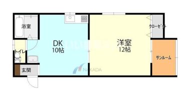 コンチネンタル鵜坂の間取り画像