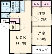 グランプラス南星Bの間取り画像